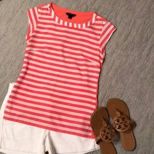 Adorable coral and white striped shirt